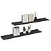 Scaffale da parete con lo scaffale 2 pcs Nero 100 x 18 x 2,5 cm - Foto miniatura 3