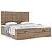 Struttura Letto Pouf con Materassi 200x200cm Similpelle - Foto miniatura 4