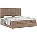 Struttura Letto Pouf con Materassi 200x200cm Similpelle - Foto miniatura 5