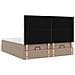 Struttura Letto Pouf con Materassi 200x200cm Similpelle - Foto miniatura 9