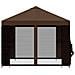 Gazebo da giardino con pareti laterali 3 x 3 m Marrone - Foto miniatura 6