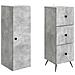 Set di armadi 2 pcs Grigio Cemento 34,5 x 34,5 x 90 cm - Foto miniatura 3
