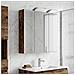 Mobiletto per specchio da bagno Legno vecchio 70 x 14,5 x 70 cm - Foto miniatura 4