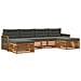 Set divani con cuscino 6 pcs Legno di Acacia Massello - Foto miniatura 1