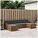 Set divani con cuscino 6 pcs Legno di Acacia Massello - Foto miniatura 2