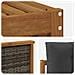 Set divani con cuscino 6 pcs Legno di Acacia Massello - Foto miniatura 5