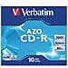CD-R Super AZO 52x 700MB Confezione 10 pezzi - Superficie Serigrafata Crystal - Foto miniatura 3