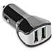 Caricabatterie per Auto Universale 2 Porte USB Colore Nero - Foto miniatura 1