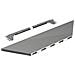 Ripiano Grigio Per Scaffali Angolari A Doghe Neri - 96x24 Cm - Foto miniatura 1