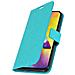 Custodia A Libro Samsung Galaxy M20 Portacarte Funzione Supporto - Turchese - Foto miniatura 3