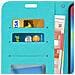 Custodia A Libro Samsung Galaxy M20 Portacarte Funzione Supporto - Turchese - Foto miniatura 4
