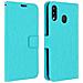 Custodia A Libro Samsung Galaxy M20 Portacarte Funzione Supporto - Turchese - Foto miniatura 1