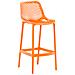 Sgabello Alto Outdoor Air in Polipropilene I Sgabello Impilabile Alt. 75 CM | Sgabello Bar Facile da Pulire I Sedia Design Carico Max 130 kg Arancione - Foto miniatura 1