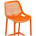 Sgabello Alto Outdoor Air in Polipropilene I Sgabello Impilabile Alt. 75 CM | Sgabello Bar Facile da Pulire I Sedia Design Carico Max 130 kg Arancione - Foto miniatura 4