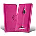 Custodia Compatibile Con Nokia Lumia 925 In Rosa Vivo - Coperchio Protettiva Con Chiusura Magnetica, Funzione Stand E Tasca Per Le Carte - Foto miniatura 5
