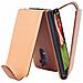 Custodia Compatibile Con Lg G2 In Marrone Cioccolata - Coperchio Protettivo In Design Flip Realizzato In Similpelle Testurizzata - Foto miniatura 1