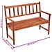 Panca da Giardino con Cuscino 120 cm in Massello di Acacia - Foto miniatura 5