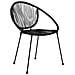 Sedie da Giardino 2 pz in Rattan PVC Nero - Foto miniatura 2