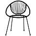 Sedie da Giardino 2 pz in Rattan PVC Nero - Foto miniatura 3