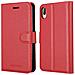 Custodia Compatibile Con Sony Xperia L3 In Rosso Carminio - Coperchio Protettiva Con Chiusura Magnetica, Funzione Stand E Tasca Per Le Carte - Foto miniatura 8