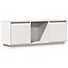 Mobile Porta Tv Bianco 110,5x35x44 Cm In Legno Massello Di Pino - Foto miniatura 2