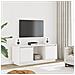 Mobile Porta Tv Bianco 110,5x35x44 Cm In Legno Massello Di Pino - Foto miniatura 5