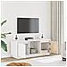 Mobile Porta Tv Bianco 110,5x35x44 Cm In Legno Massello Di Pino - Foto miniatura 6