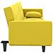Divano Letto Con Cuscini Giallo Chiaro In Tessuto - Foto miniatura 8