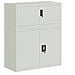 Armadio Classificatore Grigio Chiaro 90x40x110 Cm In Acciaio - Foto miniatura 2