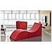Letto Pieghevole Andreina, Pouf Trasformabile In Letto Singolo, 100% Made In Italy, Pouf Trasformabile In Una Chaise Longue In Ecopelle, Cm 130x50h50, Rosso - Foto miniatura 1