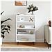 Credenza Bianca 57x35x90 Cm In Legno Multistrato - Foto miniatura 1