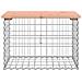 Panca da Giardino Design Gabbione 63x44x42 cm Massello Douglas - Foto miniatura 3