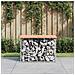 Panca da Giardino Design Gabbione 63x44x42 cm Massello Douglas - Foto miniatura 1
