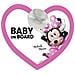 Bimbo A Bordo, Segnale Di Sicurezza Auto ""baby On Board"" Grafiche Disney Minnie Mouse Topolina Con Attacco A Ventosa - Foto miniatura 1