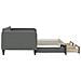 Divano Letto Estraibile Cassetti Grigio Scuro 90x190cm Tessuto - Foto miniatura 3