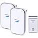Campanello Wireless Argento 36 Suonerie 150m Ip44 2 Ricevitori E1 - Foto miniatura 1