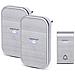 Campanello Wireless Argento 36 Suonerie 150m Ip44 2 Ricevitori E1 - Foto miniatura 2