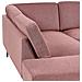 Divano Angolare 4 Posti Breda Tessuto Rosa Lato Destro - Foto miniatura 2