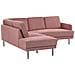 Divano Angolare 4 Posti Breda Tessuto Rosa Lato Destro - Foto miniatura 3