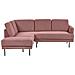 Divano Angolare 4 Posti Breda Tessuto Rosa Lato Destro - Foto miniatura 5