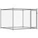 Gabbia Per Cani Con Porte Grigia 6x2x1,5 M In Acciaio Zincato - Foto miniatura 6