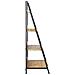 Mobile Scaffale Da Interno In Nobilitato Bilaminato E Metallo A 4 Ripiani Linea Classic Step - Foto miniatura 2