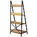 Mobile Scaffale Da Interno In Nobilitato Bilaminato E Metallo A 4 Ripiani Linea Classic Step - Foto miniatura 3