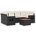 Set Divani da Giardino con Cuscini 7pz Nero Polyrattan - Foto miniatura 1