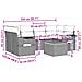 Set Divani da Giardino con Cuscini 7pz Nero Polyrattan - Foto miniatura 2