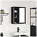 Pensile da Bagno con Specchio Rovere Nero 50x21x60 cm - Foto miniatura 1