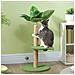 Albero per Gatti con Palo Tiragraffi, Piattaforme e Palline, in Peluche e Truciolato, Ø40x83 cm, Verde - Foto miniatura 3