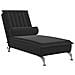 Chaise Longue Massaggi Con Cuscino A Rullo Nero In Velluto - Foto miniatura 2