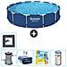 Piscina Fuori Terra - In Giro - 396x84 Cm - Blu - Include Accessori Coordinati Cb18 - Foto miniatura 1