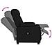 Poltrona Reclinabile Elettrica Nera in Similpelle - Foto miniatura 7